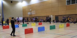 The School Sports Events In The Telford College Hall The school sports events in the Telford College hall